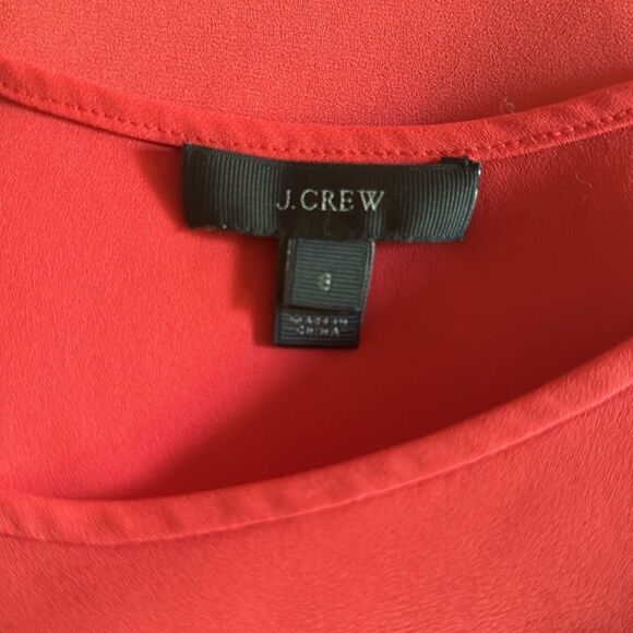 J. Crew deep orange drapey silky tank. Size 8. - Picture 4 of 4